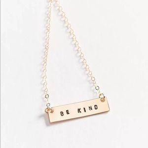 NEW Urban Outfitters x Oxbow Designs Be Kind Bar Necklace